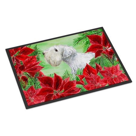 Carolines Treasures Sealyham Terrier Poinsettas Indoor or Outdoor Mat, 24 x 36 in. CK1332JMAT